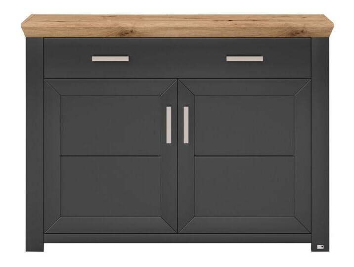 Sideboard YORK 53 129x95 cm anthrazit /Eiche Artisan von set-one-by-Musterring