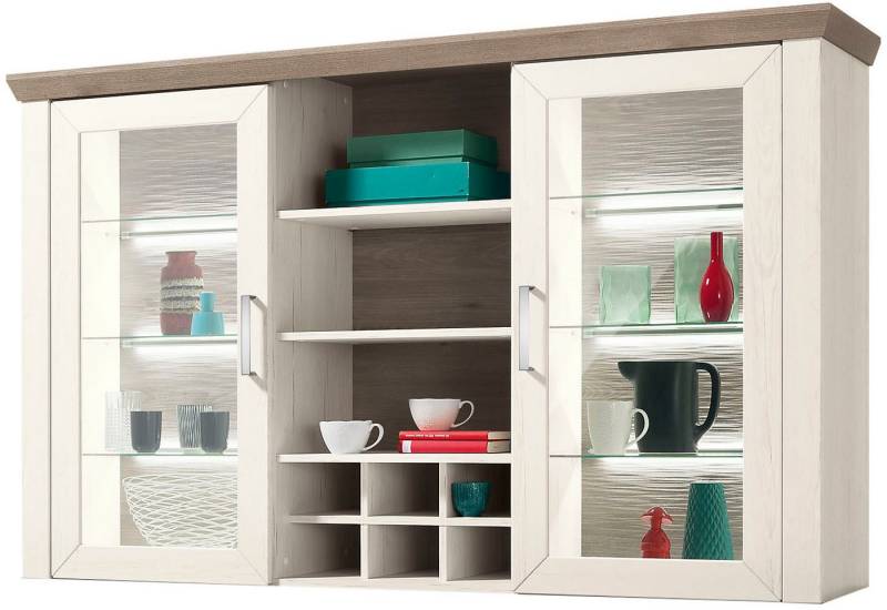 set one by Musterring Aufsatzschrank York Typ 24, Glastüren und Flaschenregal, Beleuchtung optional, B 184 cm von set one by Musterring