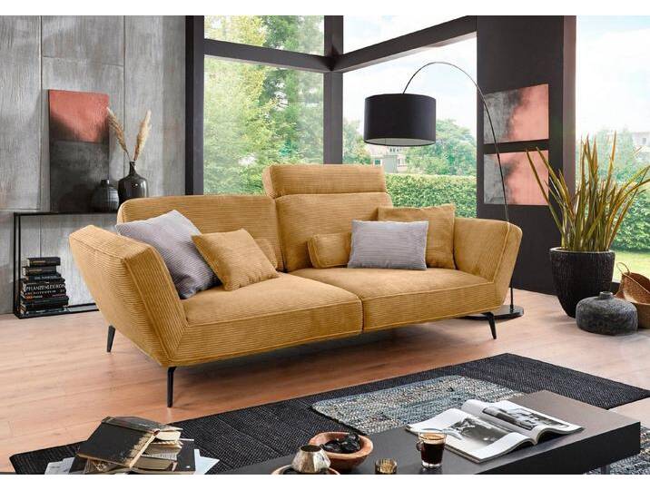 set one by Musterring Big-Sofa SO 4500 Mega-Sofa, mega bequem, hochwertig verarbeitet, Füße schwarz matt, Breite 260cm, in Cord, gelb, mit Kopfstütze set one by Musterring Big-Sofa SO 4500 Mega-Sofa, mega bequem, hochwertig verarbeitet, Füße schwarz matt, Breite 260cm, in Cord, gelb, mit Kopfstütze von set-one-by-Musterring