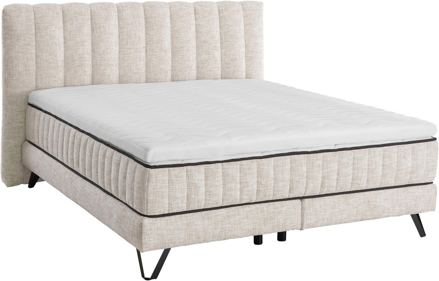 set one by Musterring Boxspringbett Baldwin, Liegefläche 180 x 200 cm, Duo-Matratze, Kopfteil mit Steifensteppung set one by Musterring Boxspringbett Baldwin, Liegefläche 180 x 200 cm, Duo-Matratze, Kopfteil mit Steifensteppung von set one by Musterring