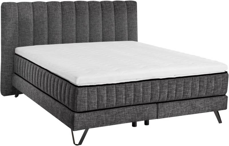 set one by Musterring Boxspringbett Baldwin, Liegefläche 180 x 200 cm, Duo-Matratze, Kopfteil mit Steifensteppung von set one by Musterring