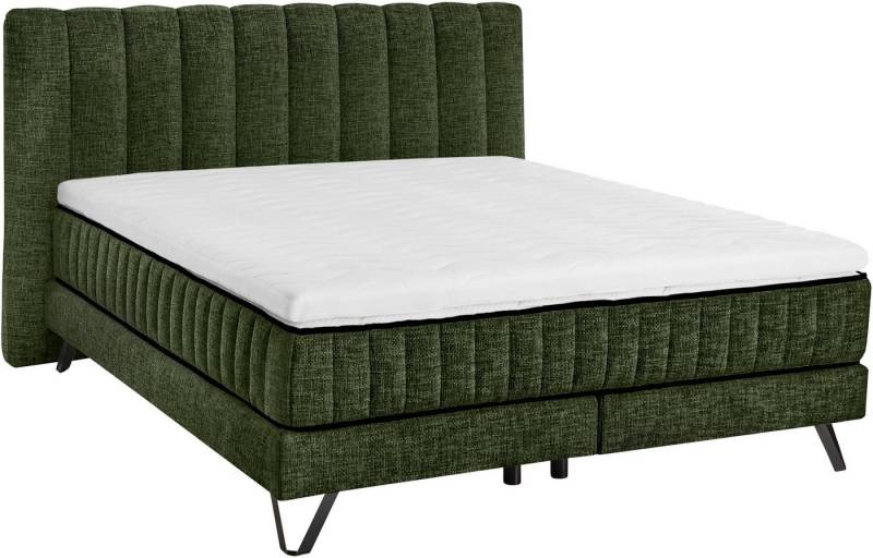 set one by Musterring Boxspringbett Baldwin, Liegefläche 180 x 200 cm, Duo-Matratze, Kopfteil mit Steifensteppung von set one by Musterring