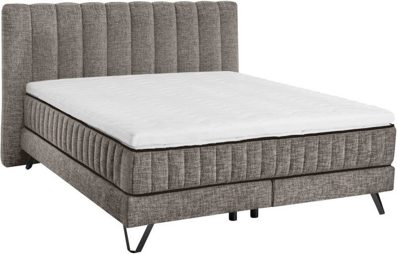 set one by Musterring Boxspringbett Baldwin, Liegefläche 180 x 200 cm, Duo-Matratze, Kopfteil mit Steifensteppung von set one by Musterring