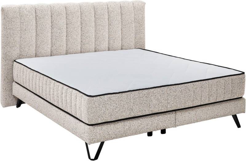 set one by Musterring Boxspringbett Baldwin, Liegefläche 180 x 200 cm, Duo-Matratze, Kopfteil mit Steifensteppung von set one by Musterring