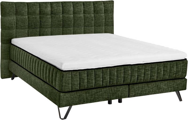 set one by Musterring Boxspringbett Baldwin, mit Duo-Matratze, Kopfteil mit quadratischer Steppung, 180 x 200 cm von set one by Musterring