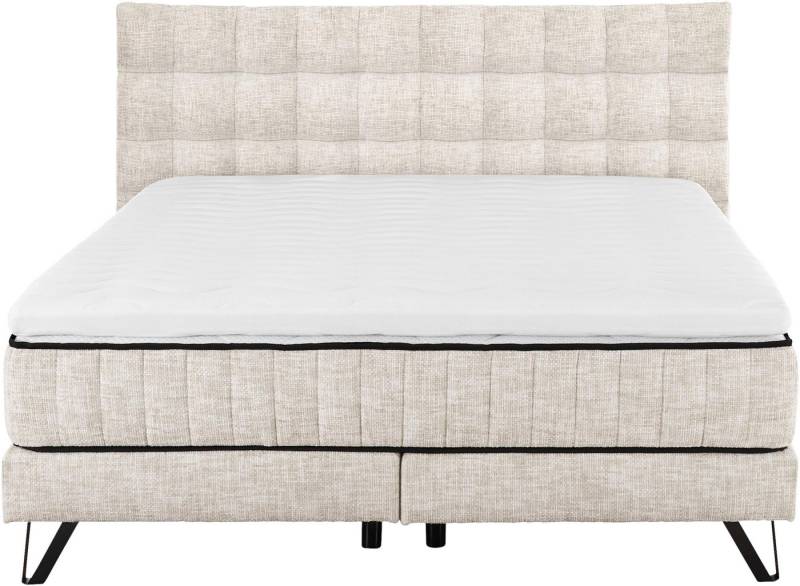 set one by Musterring Boxspringbett Baldwin, mit Duo-Matratze, Kopfteil mit quadratischer Steppung, 180 x 200 cm von set one by Musterring