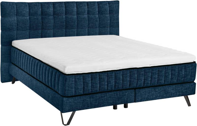 set one by Musterring Boxspringbett Baldwin, mit Duo-Matratze, Kopfteil mit quadratischer Steppung, 180 x 200 cm von set one by Musterring