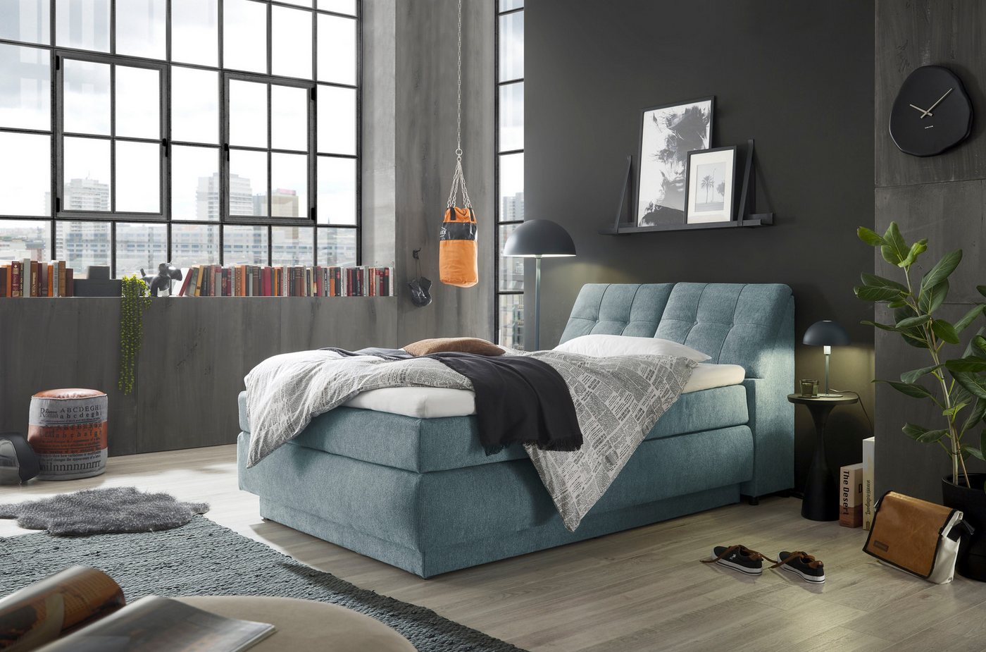 set one by Musterring Boxspringbett Fairfield, mit Bettkasten, Kopfteil in Kassettenoptik, Breite 120 oder 140 cm set one by Musterring Boxspringbett Fairfield, mit Bettkasten, Kopfteil in Kassettenoptik, Breite 120 oder 140 cm von set one by Musterring