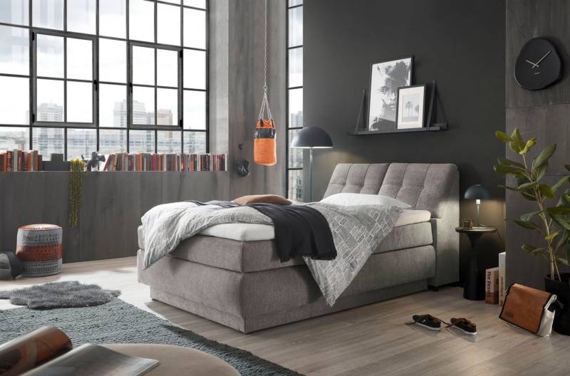 set one by Musterring Boxspringbett Fairfield, mit Bettkasten, Kopfteil in Kassettenoptik, Breite 120 oder 140 cm von set one by Musterring