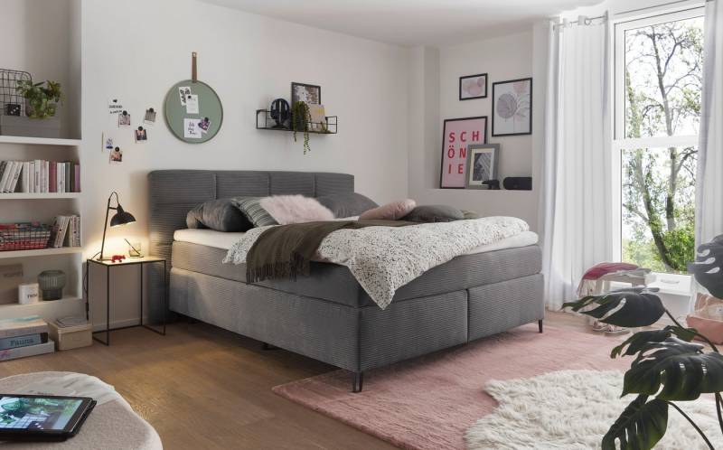 set one by Musterring Boxspringbett Fairfield, mit Metallfuß schwarz, Wendematratze, Breite 160 oder 180 cm von set one by Musterring