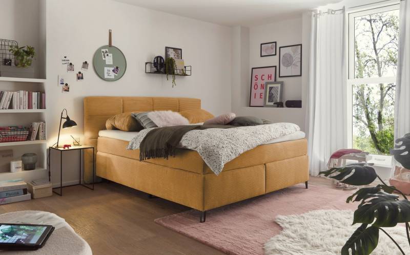 set one by Musterring Boxspringbett Fairfield, mit Metallfuß schwarz, Wendematratze, Breite 160 oder 180 cm von set one by Musterring