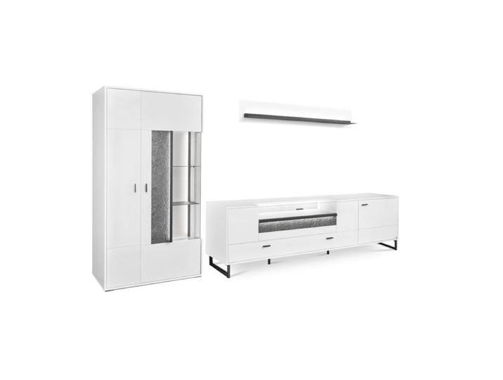 set one by Musterring Deltona Wohnwand 3-teilig Type 01 oder 02 - optional mit LED-Beleuchtung - Dekor weiß matt , Vitrine links , inkl. Beleuchtung set one by Musterring Deltona Wohnwand 3-teilig Type 01 oder 02 - optional mit LED-Beleuchtung - Dekor weiß matt , Vitrine links , inkl. Beleuchtung von set-one-by-Musterring