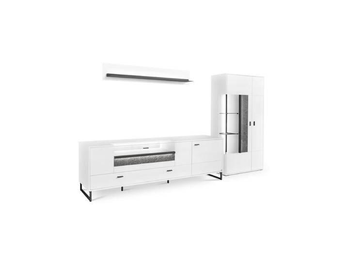 set one by Musterring Deltona Wohnwand 3-teilig Type 01 oder 02 - optional mit LED-Beleuchtung - Dekor weiß matt , Vitrine rechts , inkl. Beleuchtung set one by Musterring Deltona Wohnwand 3-teilig Type 01 oder 02 - optional mit LED-Beleuchtung - Dekor weiß matt , Vitrine rechts , inkl. Beleuchtung von set-one-by-Musterring