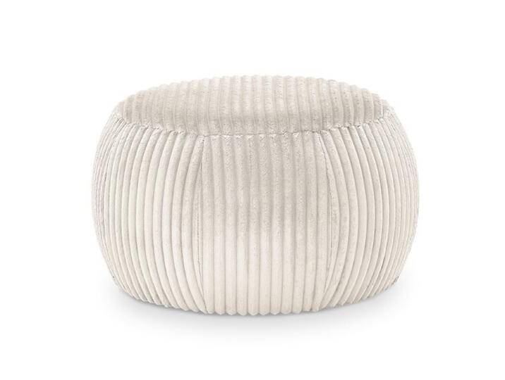 set one by Musterring Denton Pouf in Cord - Cord Tilia 01 beige , 80 von set-one-by-Musterring
