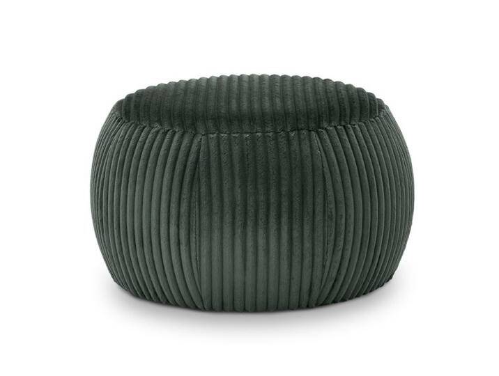 set one by Musterring Denton Pouf in Cord - Cord Tilia 39 grün , 80 von set-one-by-Musterring