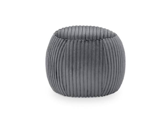 set one by Musterring Denton Pouf in Cord - Cord Tilia 90 grau , 60 von set-one-by-Musterring