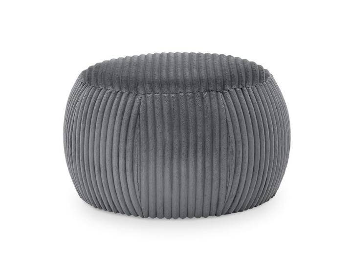 set one by Musterring Denton Pouf in Cord - Cord Tilia 90 grau , 80 von set-one-by-Musterring
