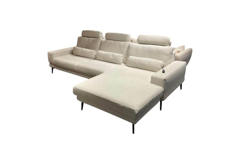 set one by Musterring Ecksofa Ecksofa SO 3600 Stoff Calido Natur SG2 Metallfuß Schwarz mit Kissen von set one by Musterring