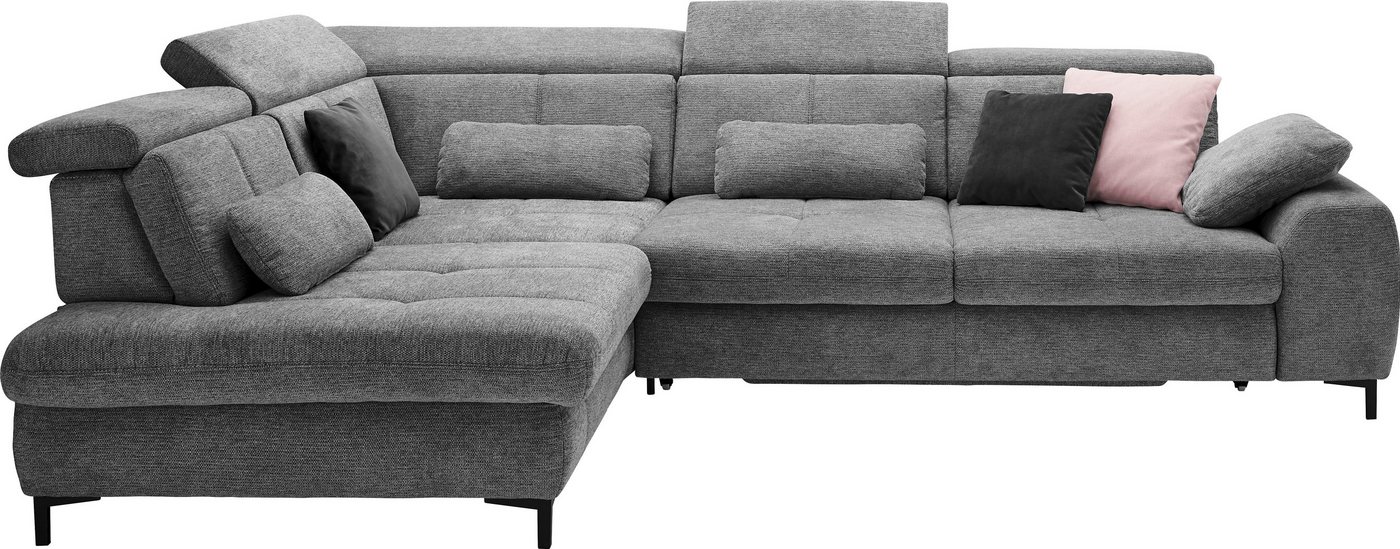 set one by Musterring Ecksofa, Kaltschaumpolsterung, Flachgewebe, whlw. mit Funktionen, Sitzhöhe 49 von set one by Musterring