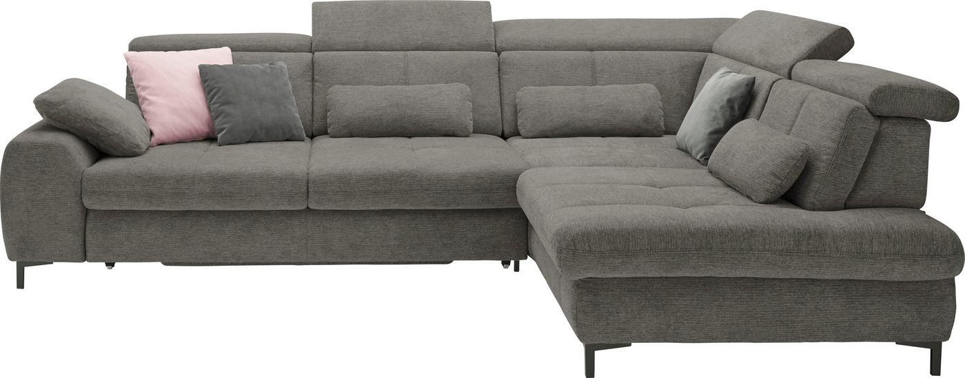 set one by Musterring Ecksofa, Kaltschaumpolsterung, Flachgewebe, whlw. mit Funktionen, Sitzhöhe 49 von set one by Musterring