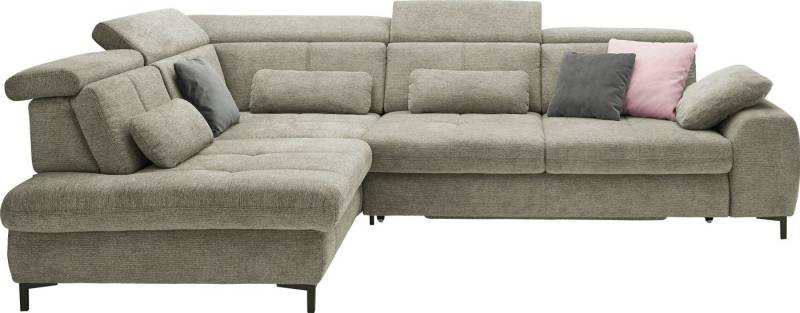 set one by Musterring Ecksofa SO 3400, Komfortsitzhöhe 47cm oder 49cm, inkl. Sitztiefenverstellung, verschiedene Funktionen, Kaltschaumpolsterung, Stellmaße 220 x 317 cm von set one by Musterring