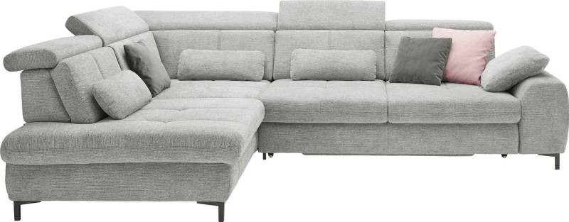 set one by Musterring Ecksofa SO 3400 Sitzhöhe 47cm oder 49cm, Sitztiefe verstellbar, B/T 317/220 cm, Kaltschaumpolsterung, Flachgewebe, whlw. mit Funktionen, Sitzhöhe 47 von set one by Musterring