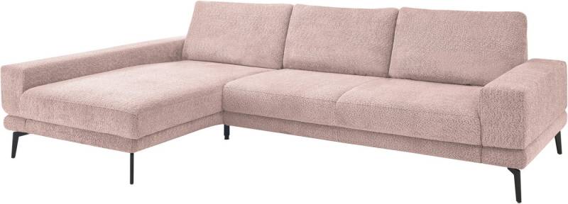set one by Musterring Ecksofa SO 3600 optimaler Sitzkomfort in Federkern o. Kaltschaum, 2 Sitzhöhen, Sitzhöhe 44 cm, Federkern, B 293 x T 180 cm, Kama rose von set one by Musterring