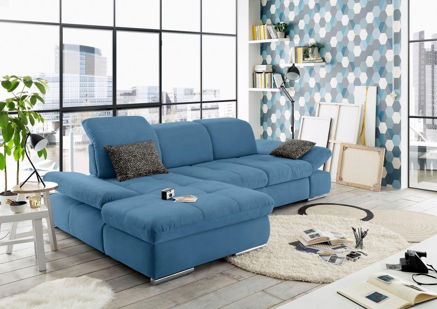 set one by Musterring Ecksofa SO 4100, Recamiere links oder rechts, wahlweise mit Bettfunktion von set one by Musterring