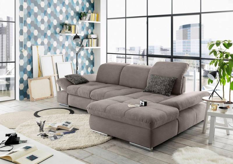 set one by Musterring Ecksofa SO4100 V, mit verstellbaren Kopfteilen, wahlweise mit Funktionen, Cord-Bezug von set one by Musterring