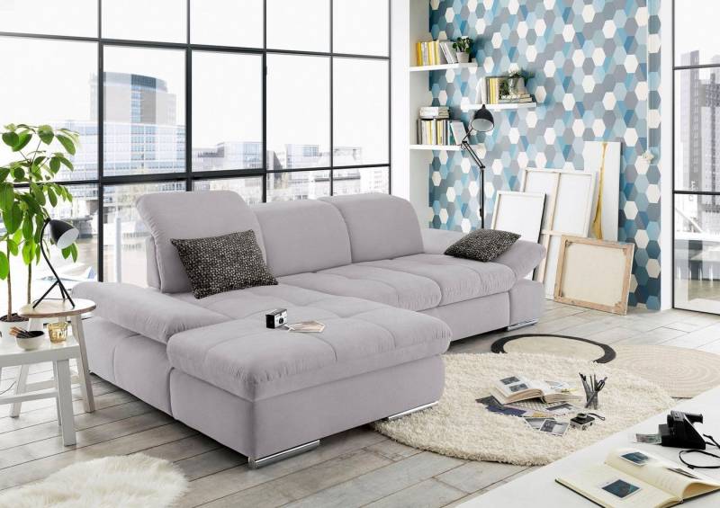 set one by Musterring Ecksofa SO4100 V, mit verstellbaren Kopfteilen, wahlweise mit Funktionen, Cord-Bezug von set one by Musterring