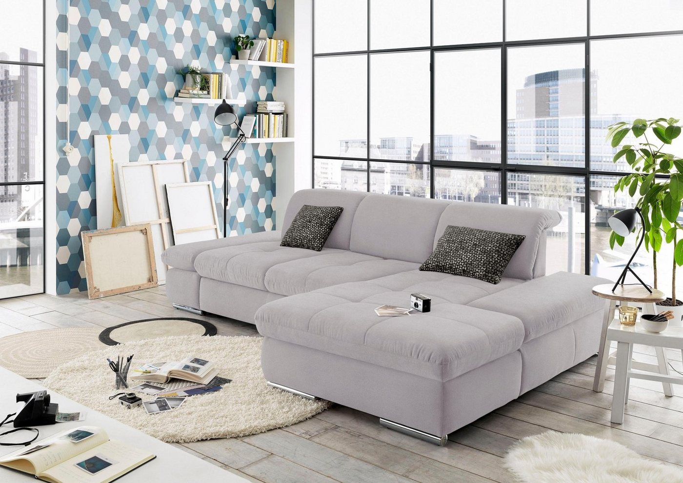 set one by Musterring Ecksofa SO 4100, Recamiere links oder rechts, wahlweise mit Bettfunktion von set one by Musterring