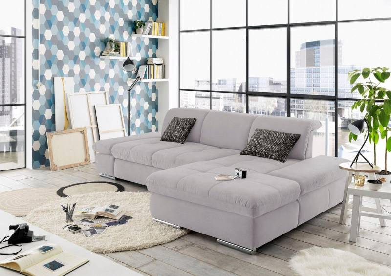 set one by Musterring Ecksofa SO4100 V, mit verstellbaren Kopfteilen, wahlweise mit Funktionen, Cord-Bezug von set one by Musterring