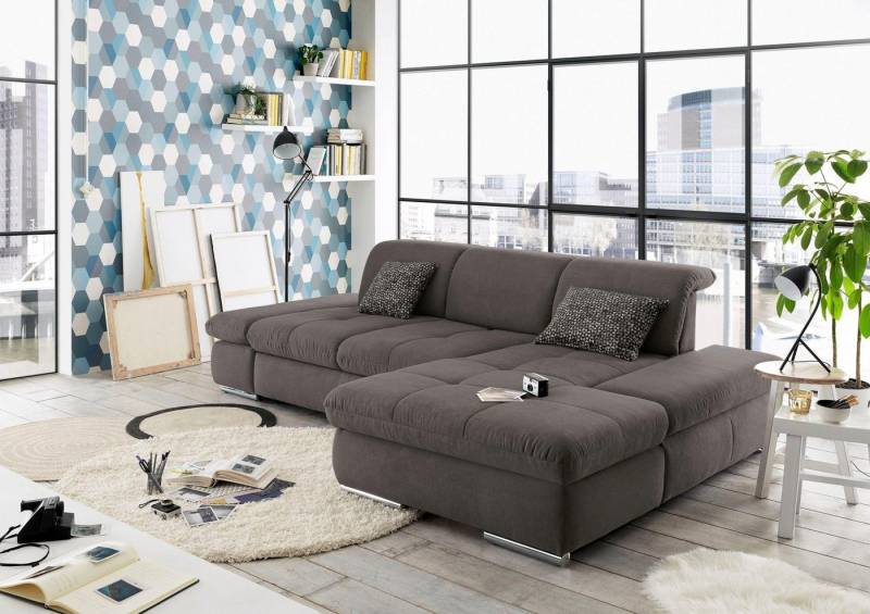 set one by Musterring Ecksofa SO4100 V, mit verstellbaren Kopfteilen, wahlweise mit Funktionen, Cord-Bezug von set one by Musterring