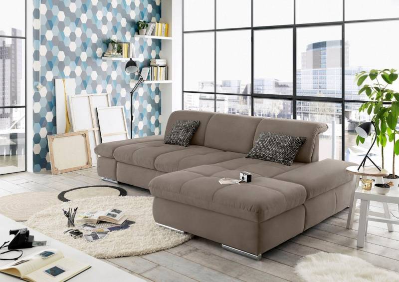 set one by Musterring Ecksofa SO4100 V, mit verstellbaren Kopfteilen, wahlweise mit Funktionen, Cord-Bezug von set one by Musterring