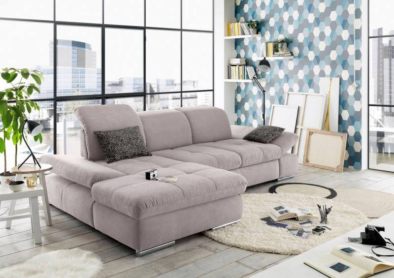 set one by Musterring Ecksofa SO4100 V, mit verstellbaren Kopfteilen, wahlweise mit Funktionen, Cord-Bezug von set one by Musterring