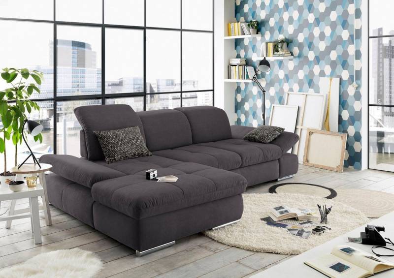 set one by Musterring Ecksofa SO4100 V, mit verstellbaren Kopfteilen, wahlweise mit Funktionen, Cord-Bezug von set one by Musterring
