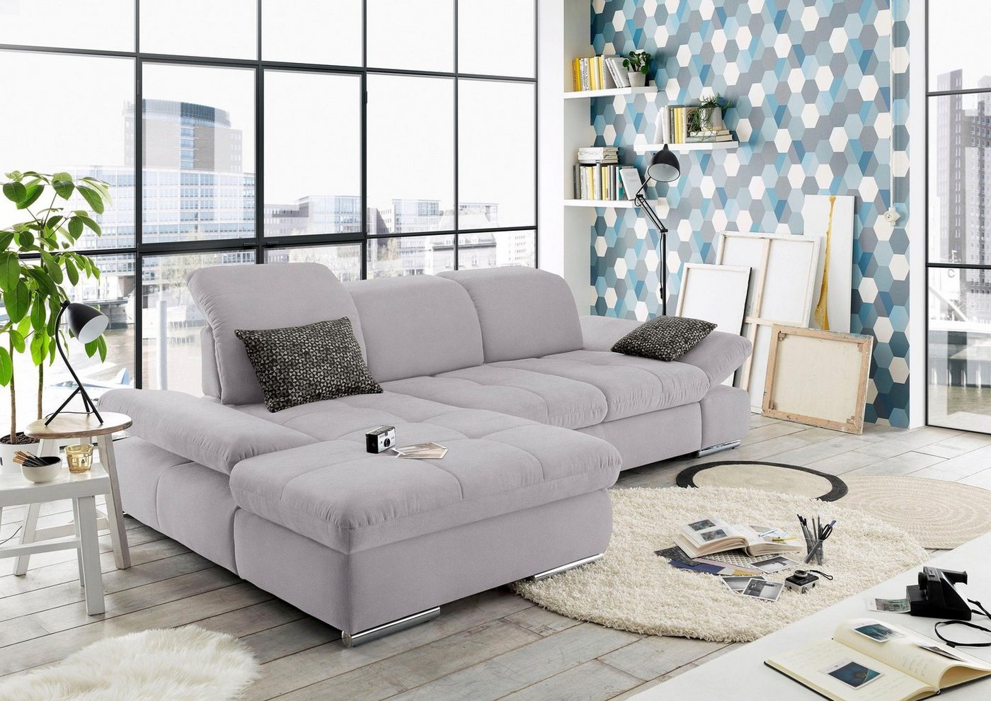 set one by Musterring Ecksofa SO 4100, Recamiere links oder rechts, wahlweise mit Bettfunktion von set one by Musterring