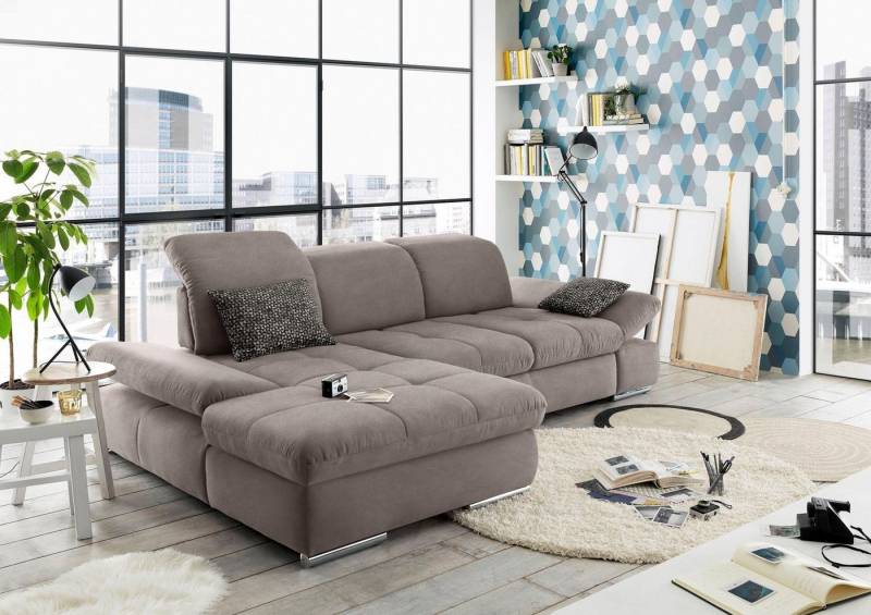 set one by Musterring Ecksofa SO4100 V, mit verstellbaren Kopfteilen, wahlweise mit Funktionen, Cord-Bezug von set one by Musterring
