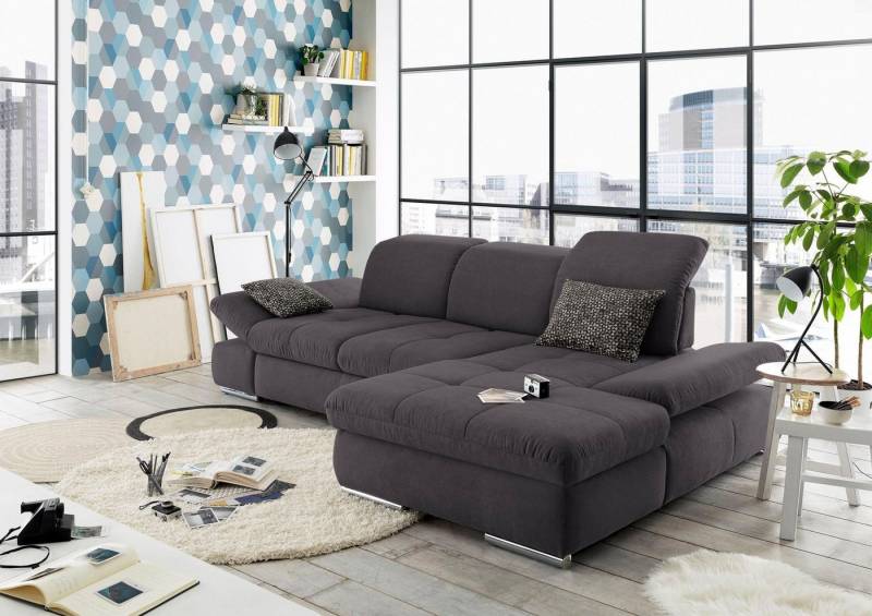 set one by Musterring Ecksofa SO4100 V, mit verstellbaren Kopfteilen, wahlweise mit Funktionen, Cord-Bezug von set one by Musterring