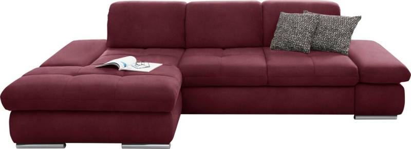 set one by Musterring Ecksofa SO4100 V, mit verstellbaren Kopfteilen, wahlweise mit Funktionen, Cord-Bezug von set one by Musterring