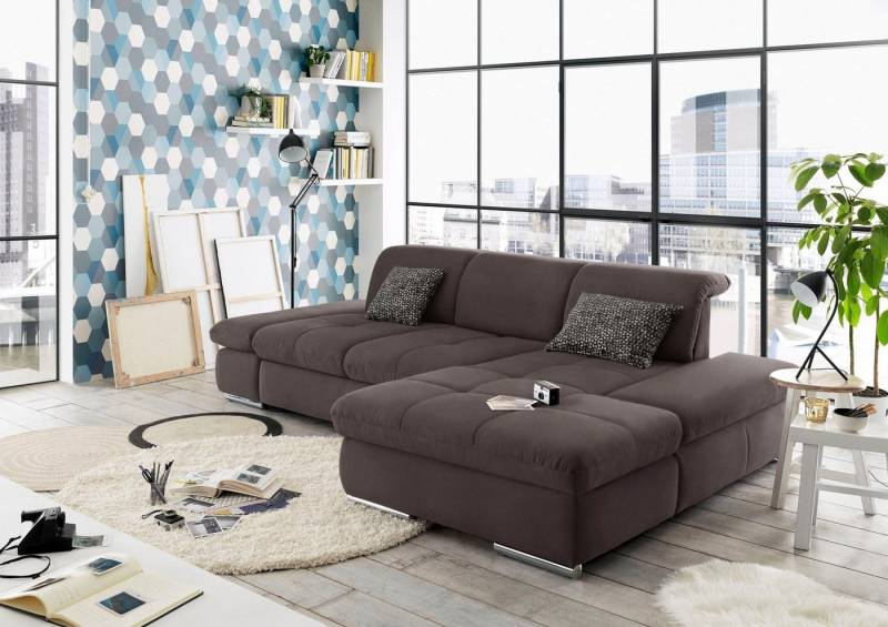 set one by Musterring Ecksofa SO4100 V, mit verstellbaren Kopfteilen, wahlweise mit Funktionen, Cord-Bezug von set one by Musterring