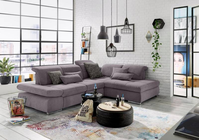 set one by Musterring Ecksofa SO 4100 mit komfortablen Federkern und Kopfteilverstellung, wahlweise mit Bettfunktion und Sitztiefenverstellung, L-Form von set one by Musterring