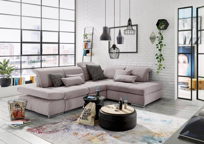 set one by Musterring Ecksofa SO 4100 mit komfortablen Federkern und Kopfteilverstellung, wahlweise mit Bettfunktion und Sitztiefenverstellung, L-Form von set one by Musterring