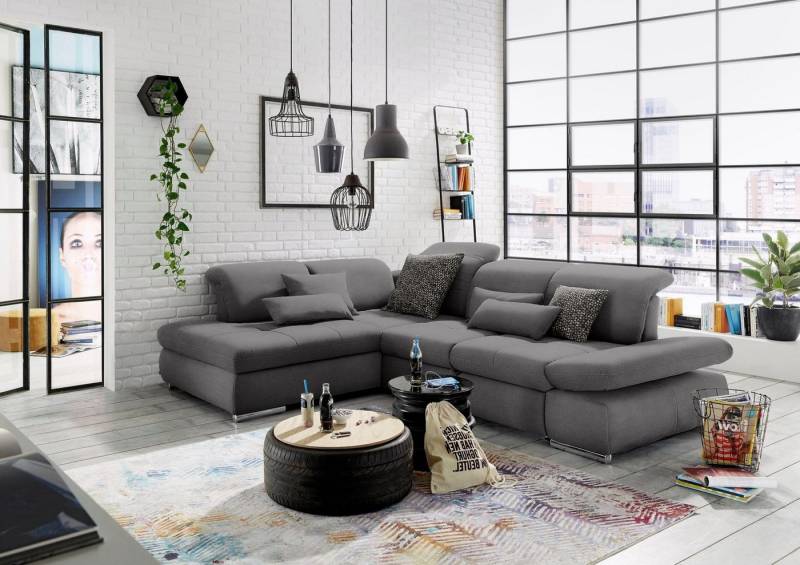 set one by Musterring Ecksofa SO 4100 mit komfortablen Federkern und Kopfteilverstellung, wahlweise mit Bettfunktion und Sitztiefenverstellung, L-Form von set one by Musterring