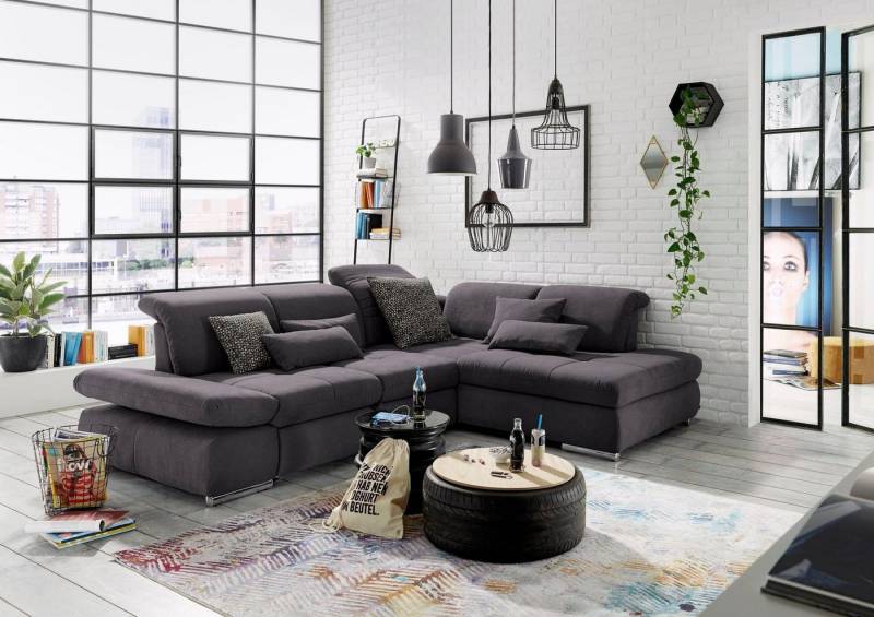 set one by Musterring Ecksofa SO 4100 mit komfortablen Federkern und Kopfteilverstellung, wahlweise mit Bettfunktion und Sitztiefenverstellung, L-Form von set one by Musterring