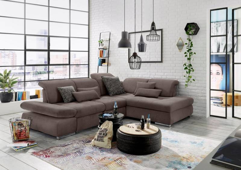 set one by Musterring Ecksofa SO 4100 mit komfortablen Federkern und Kopfteilverstellung, wahlweise mit Bettfunktion und Sitztiefenverstellung, L-Form von set one by Musterring