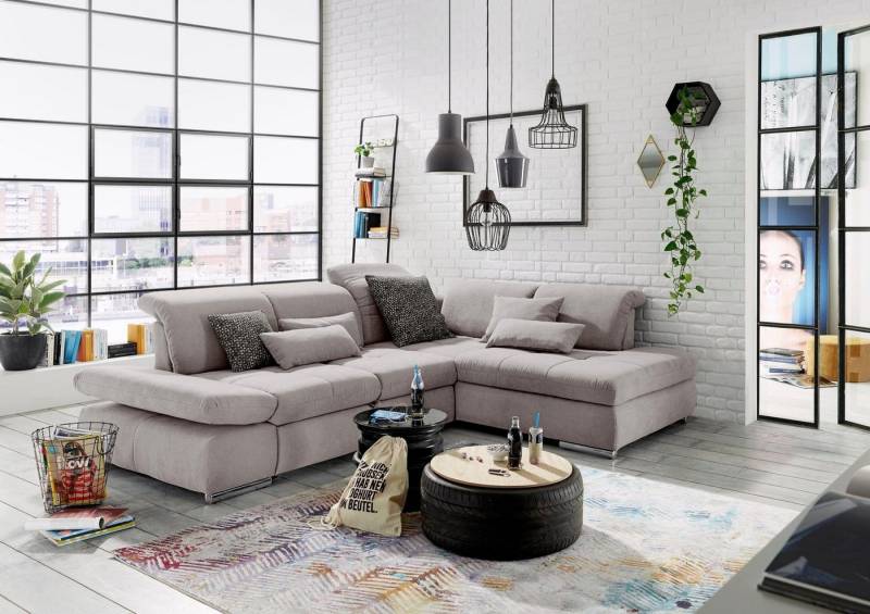 set one by Musterring Ecksofa SO 4100 mit komfortablen Federkern und Kopfteilverstellung, wahlweise mit Bettfunktion und Sitztiefenverstellung, L-Form von set one by Musterring