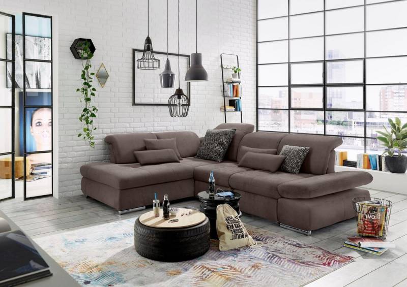 set one by Musterring Ecksofa SO 4100 mit komfortablen Federkern und Kopfteilverstellung, wahlweise mit Bettfunktion und Sitztiefenverstellung, L-Form von set one by Musterring