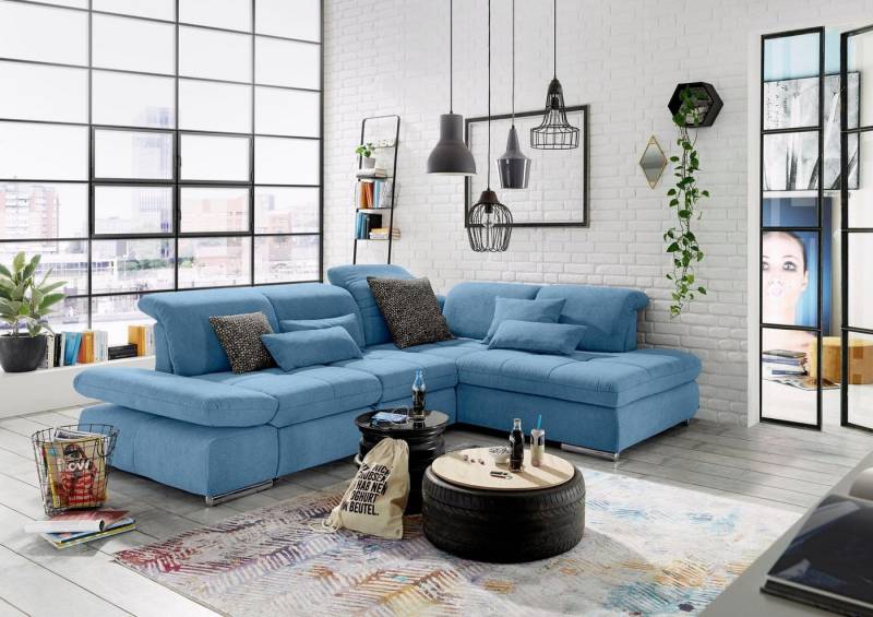 set one by Musterring Ecksofa SO 4100 mit komfortablen Federkern und Kopfteilverstellung, wahlweise mit Bettfunktion und Sitztiefenverstellung, L-Form von set one by Musterring