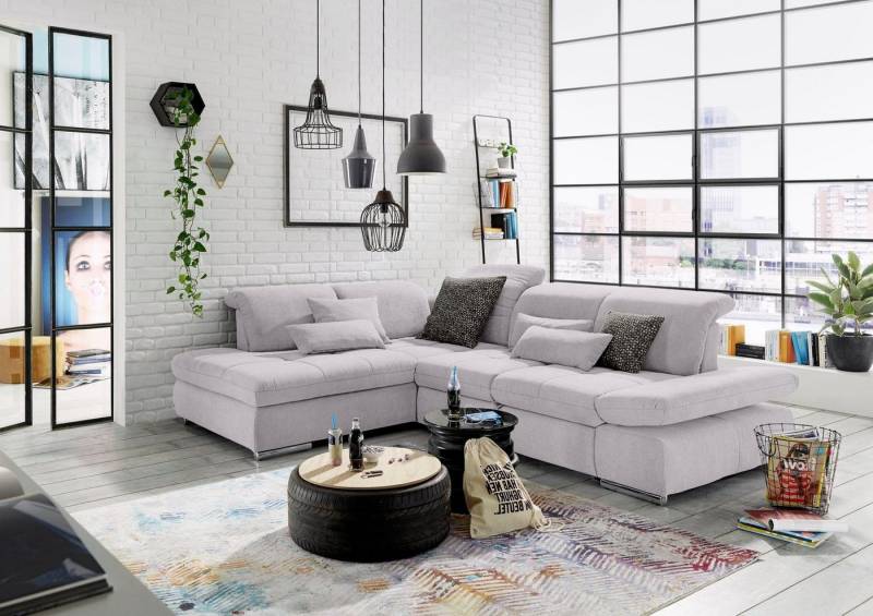 set one by Musterring Ecksofa SO 4100 mit komfortablen Federkern und Kopfteilverstellung, wahlweise mit Bettfunktion und Sitztiefenverstellung, L-Form von set one by Musterring